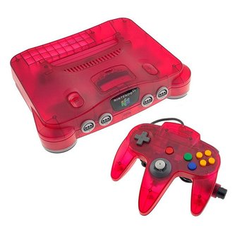 N64 Watermelon Red Console + Controller