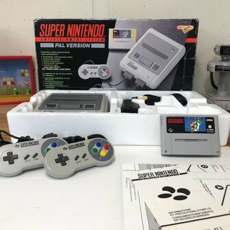 Super Nintendo SNES Console + Super Mario Land [Complete]