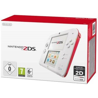 Nintendo&nbsp;2DS&nbsp;White/Red (Crimson Red) - [Complete]
