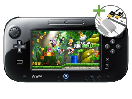 Nintendo Wii-U Starter Pack - New Super Mario Bros. U + New Super Luigi U Edition (Black)