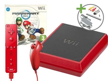 Nintendo Wii Console Mini Red Mario Kart Edition [Complete]