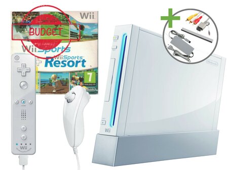 Nintendo Wii Starter Pack - Wii Sports + Wii Sports Resort White Edition - Budget