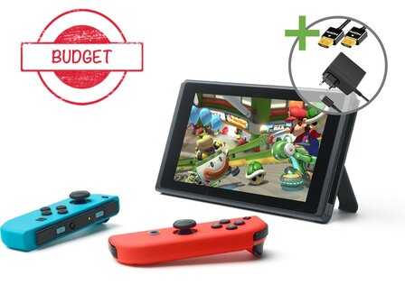 Nintendo Switch Starter Pack - Mario Kart 8 Deluxe Rood/Blauw Edition - Budget