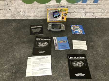 Gameboy Advance Transparent Blue + Super Mario Advance 2 - Super Mario World [Complete]