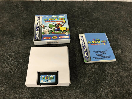 Gameboy Advance Transparent Blue + Super Mario Advance 2 - Super Mario World [Complete]