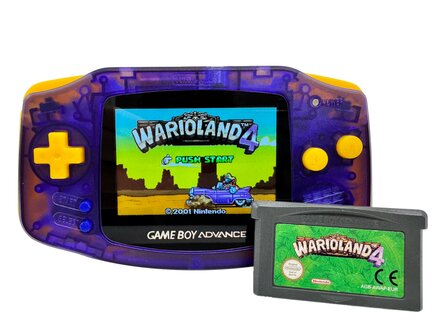 Gameboy Advance IPS Limited Wario Edition + Wario Land 4