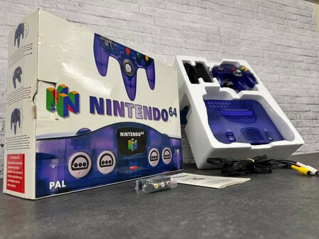 Nintendo 64 Console Grape Purple + Controller (with Protector) [Complete]