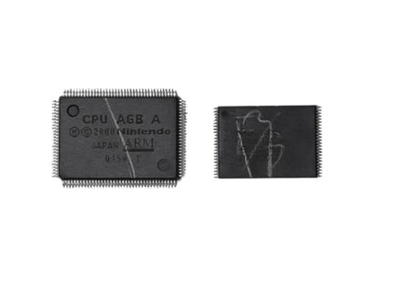 Originele Gameboy Advance CPU &amp; SRAM (AGB-CPU-03)