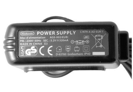 Originele Nintendo DS Classic &amp; Gameboy Advance SP Oplaad Adapter