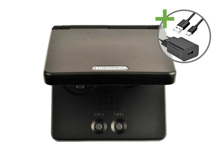 Gameboy Advance SP Graphite Black - USB-C &amp; IPS V5