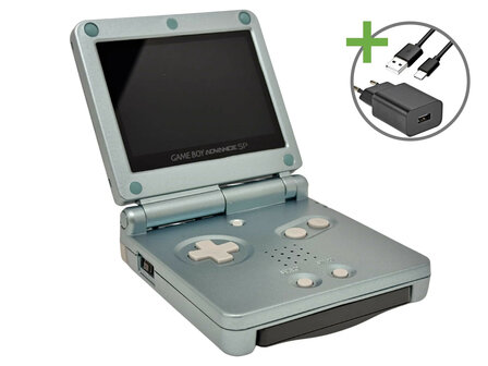 Gameboy Advance SP Lightblue - USB-C &amp; IPS V5