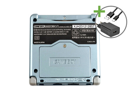 Gameboy Advance SP Lightblue - USB-C &amp; IPS V5