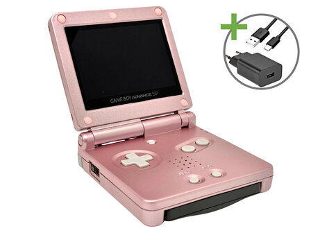 Gameboy Advance SP Pink - USB-C &amp; IPS V5