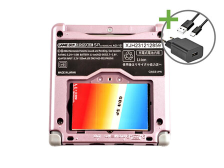Gameboy Advance SP Pink - USB-C &amp; IPS V5