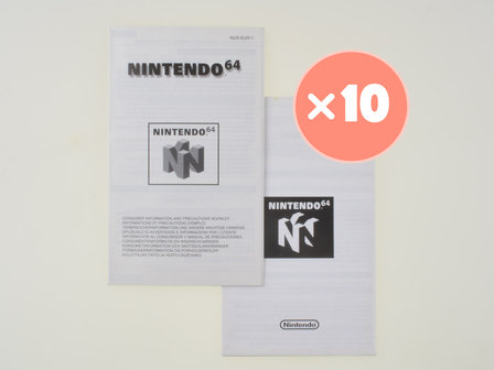 Consumer Information Booklet - Nintendo 64 - 10x