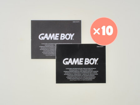 Consumer Information Booklet - Gameboy - 10x