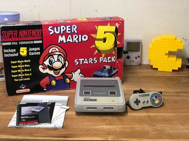 Super Nintendo Console - 5 Stars Pack  [Complete]