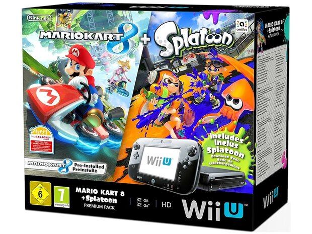 Wii U Console - Mario Kart 8 + Splatoon Pack [Complete]