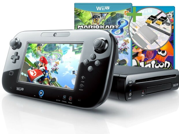 Wii U Console - Mario Kart 8 + Splatoon Pack [Complete]