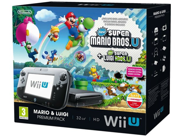Nintendo Wii U Starter Pack - New Super Mario Bros. U + New Super Luigi U Edition [Complete]