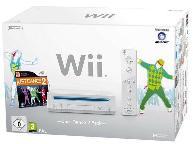 Nintendo Wii Console - Just Dance 2 Pack [Complete]