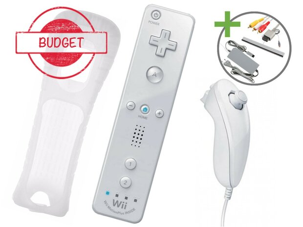 Nintendo Wii Starter Pack - Mario Kart Motion Plus White Edition - Budget