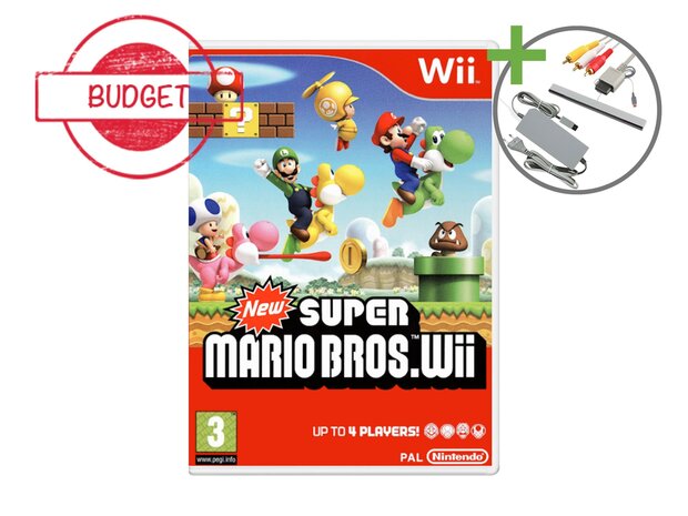 Nintendo Wii Mini Starter Pack - New Super Mario Bros. Wii Edition - Budget