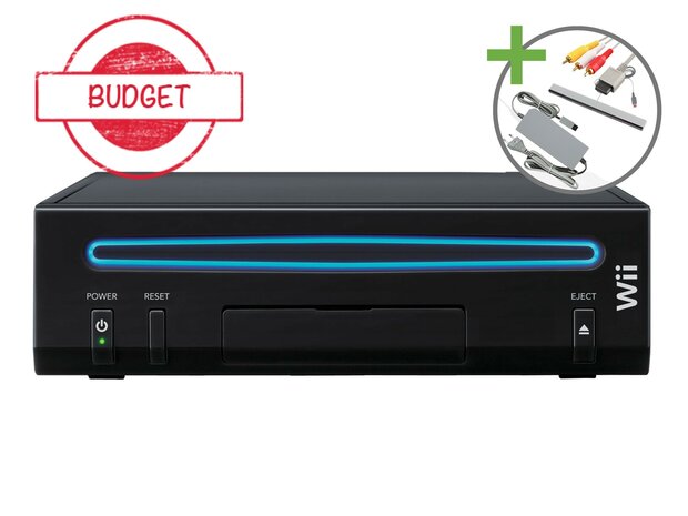 Nintendo Wii Starter Pack - Wii Sports + Wii Sports Resort Black Edition - Budget