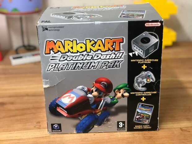 Nintendo Gamecube Console + Mario kart Double Dash Platinum Pak[Complete]