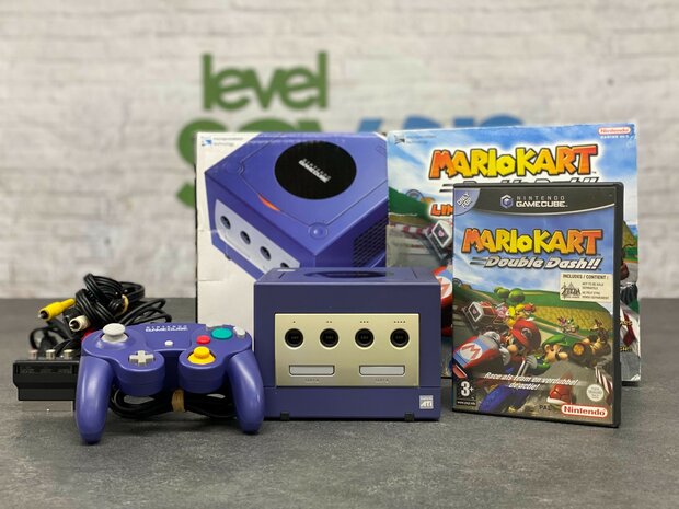 Nintendo Gamecube Console Purple + Mario kart Double Dash [Complete]