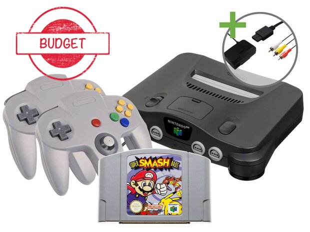 Nintendo 64 Starter Pack - Super Smash Bros Double Value Edition - Budget