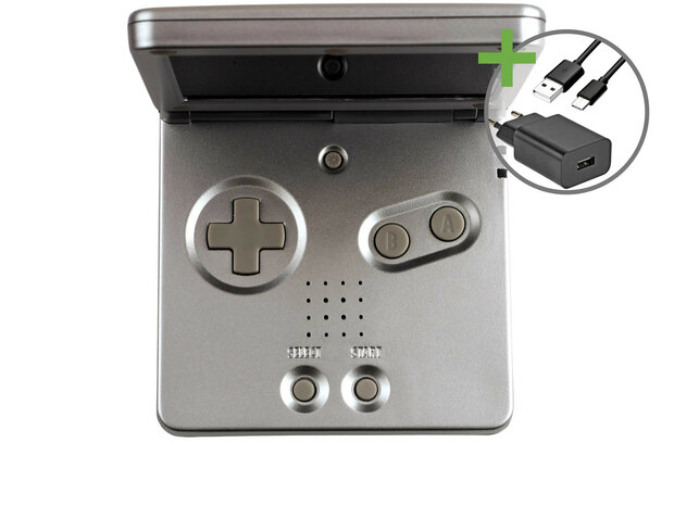 Gameboy Advance SP Silver - USB-C & IPS V5