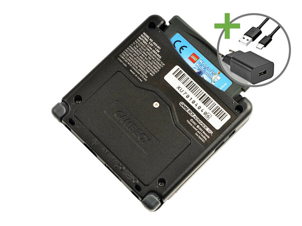 Gameboy Advance SP Graphite Black - USB-C & IPS V5