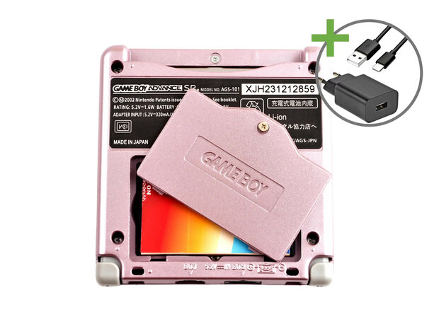 Gameboy Advance SP Pink - USB-C & IPS V5
