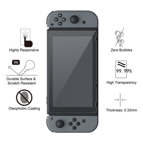 Nintendo Switch 9H Tempered Glass Screenprotector