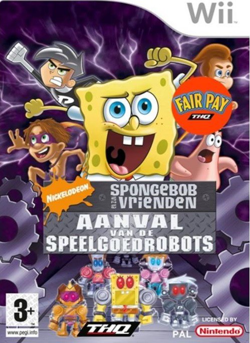 Nickelodeon Spongebob en Zijn Vrienden Aanval van de Speelgoed Robots Nintendo Wii Game RetroNintendoKaufen