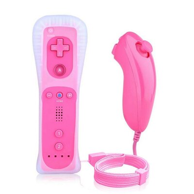 Nieuwe Wii Remote Controller + Nunchuck - Pink