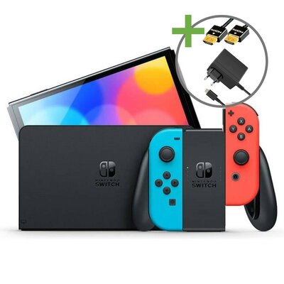 Nintendo Switch Konsole OLED Starter Pack - Red/Blue