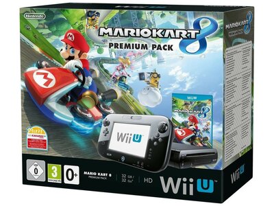 Wii U 32GB Console Premium Bundel Zwart + Mario Kart 8