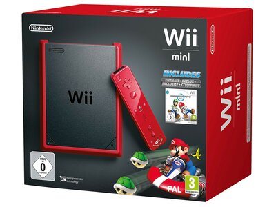 Nintendo Wii Console Mini Red Mario Kart Edition [Complete]