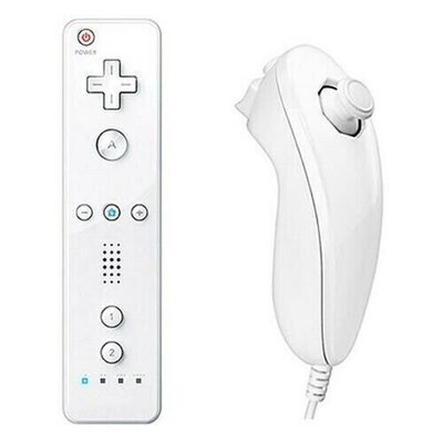 Fernbedienung + Nunchuck Weiß für Nintendo Wii (Neu)