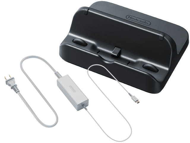 Wii U GamePad Cradle + AC Adapter - Wii U Hardware