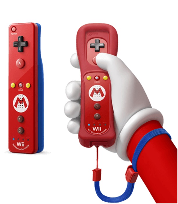 Nintendo Wii Remote Controller Motion Plus Mario Edition - Wii U Hardware