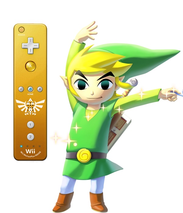 Nintendo Wii Motion Plus Controller Zelda Edition - Wii Hardware