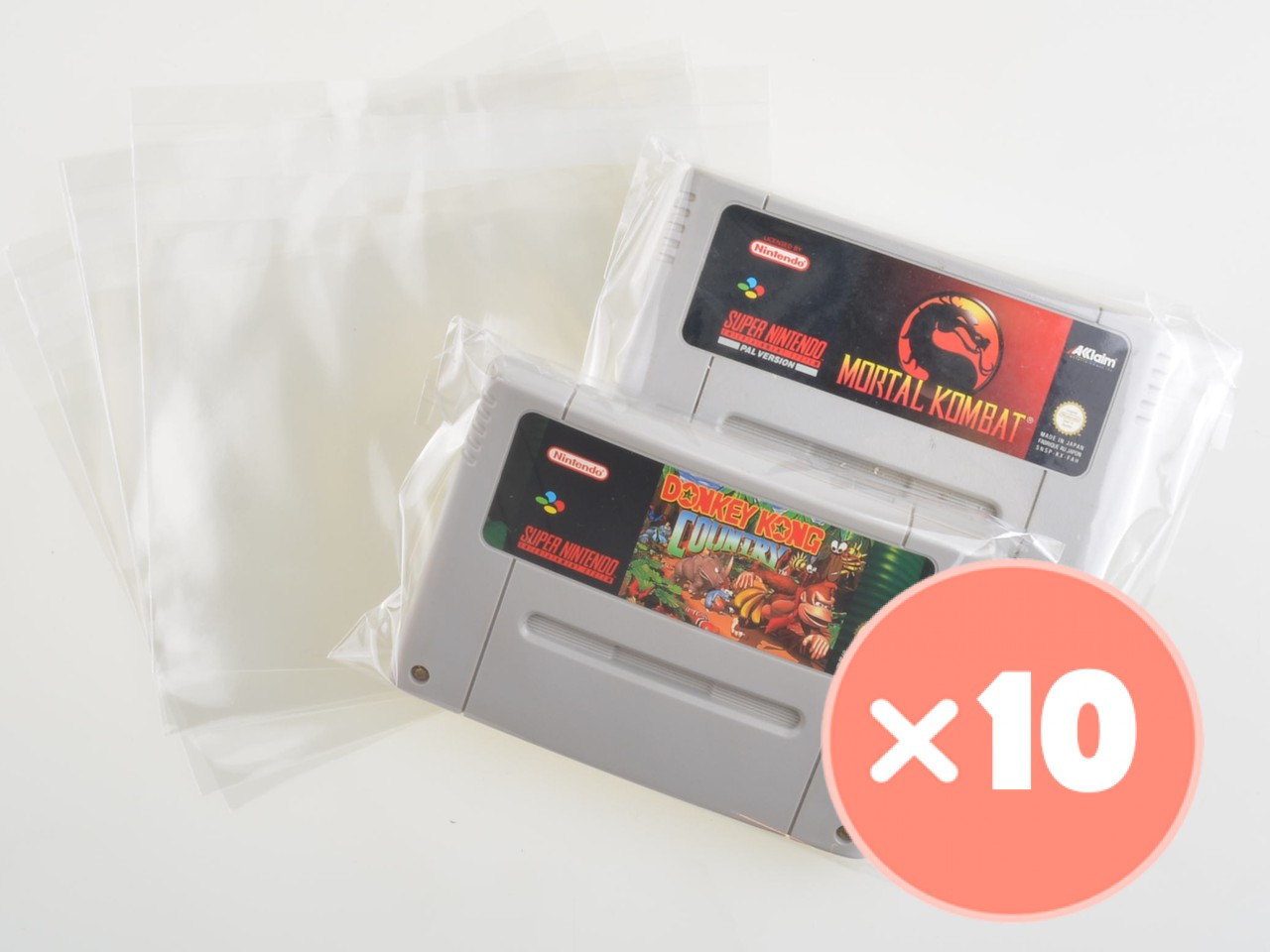 10x Super Nintendo Cart Bag - Protectors