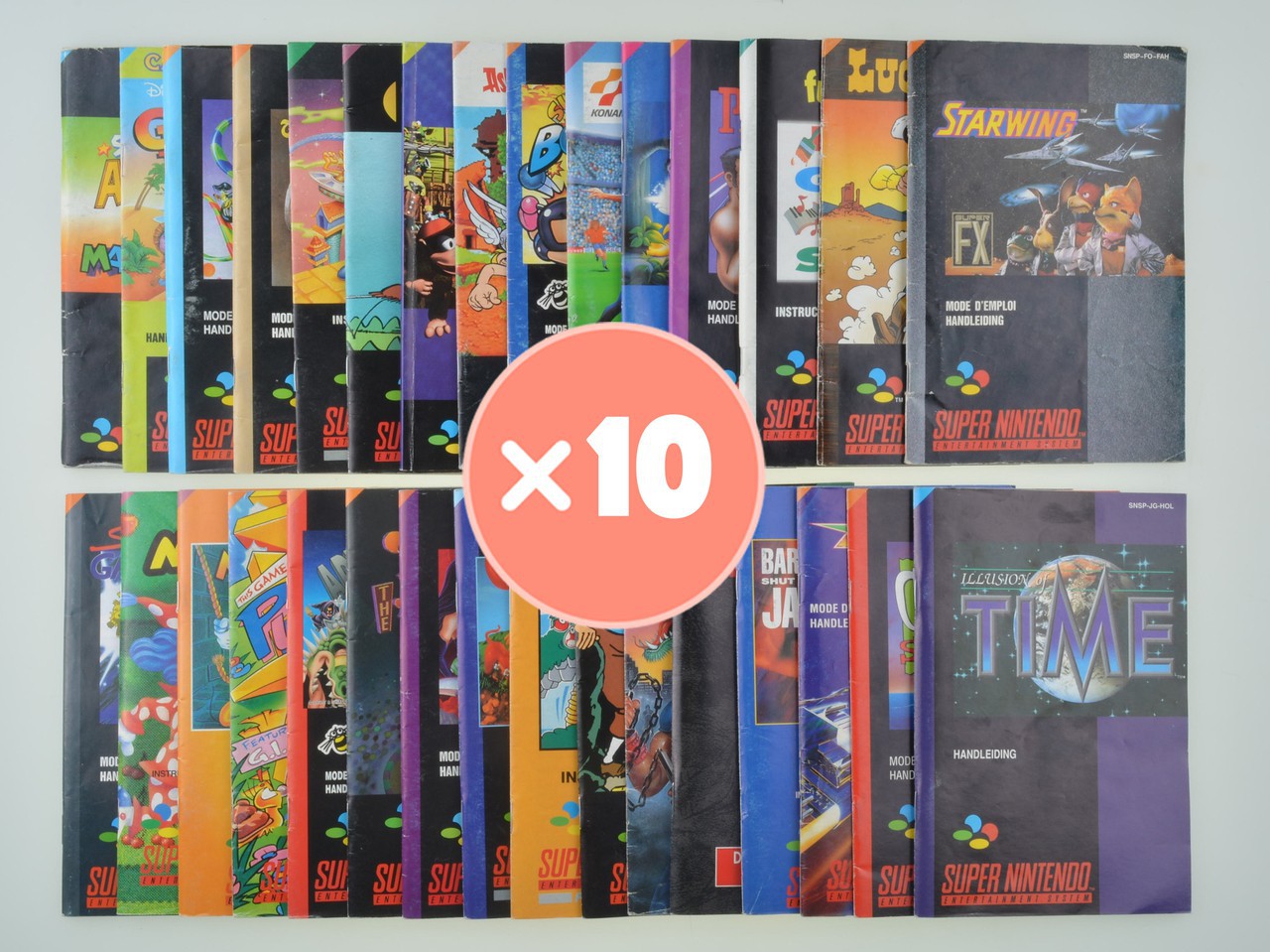 Mystery Manual Mix - Super Nintendo - 10x (German) - Super Nintendo Manuals