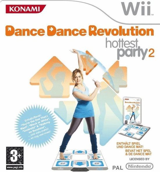 Dance Dance Revolution Hottest Party 2 + Dancemat [Complete] - Wii Games