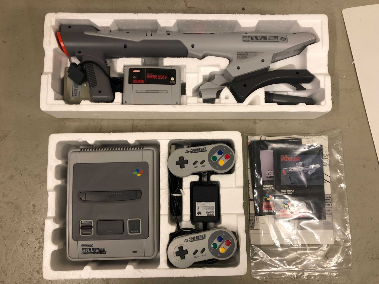 Super Nintendo Starter Pack - Scope Set [Complete] - Super Nintendo Hardware - 8