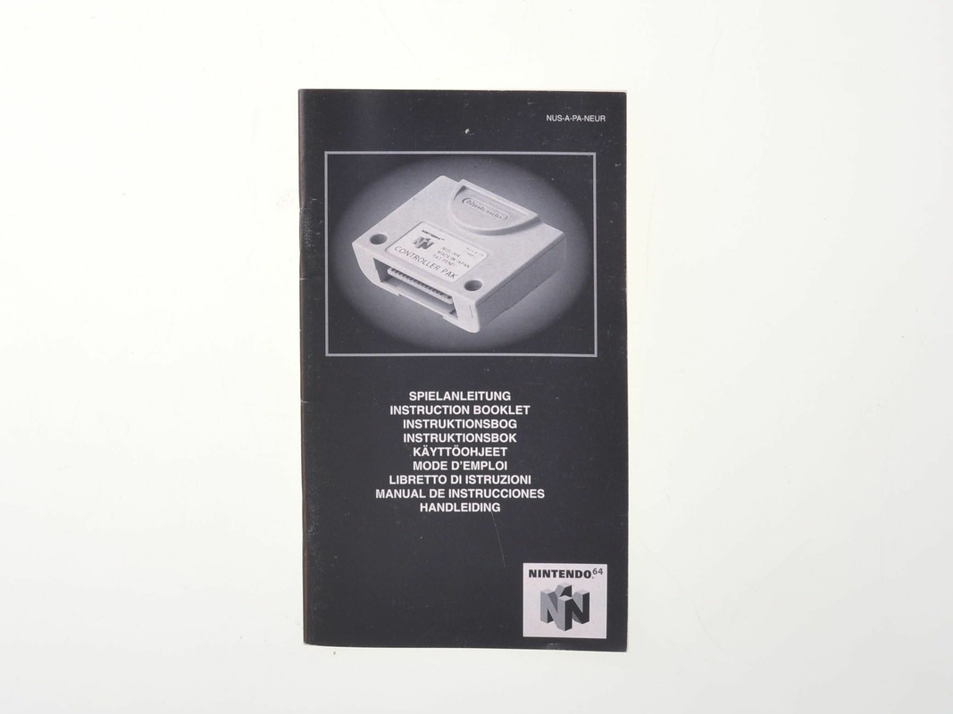 Controller Pack Manual | Nintendo 64 Hardware | RetroNintendoKopen.nl