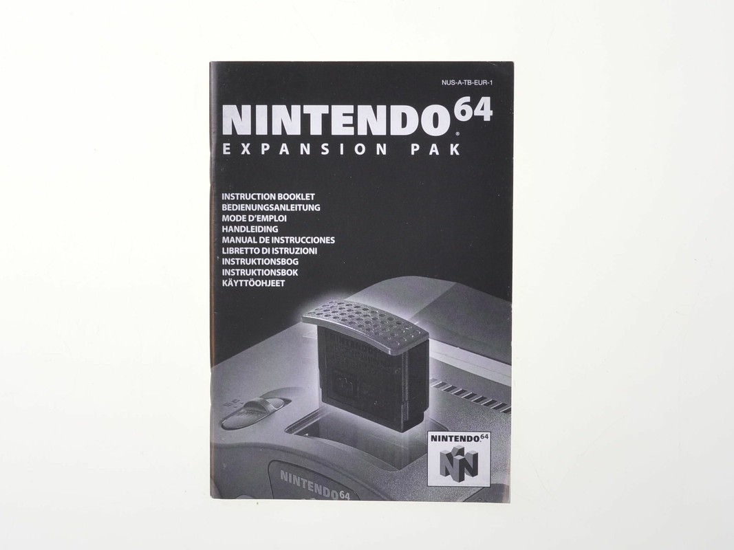 Expansion Pack Manual | Nintendo 64 Hardware | RetroNintendoKopen.nl